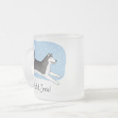 Siberischer Husky oder Alaskan Malamute Lassen Sie Mattglastasse (Vorderseite Links)