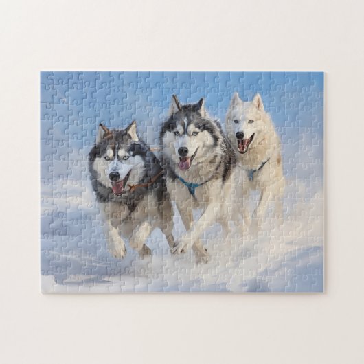 Siberischer Husky-Pack 2 Puzzle (Horizontal)