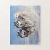 Siberischer Husky-Pack 2 Puzzle (Vertikal)