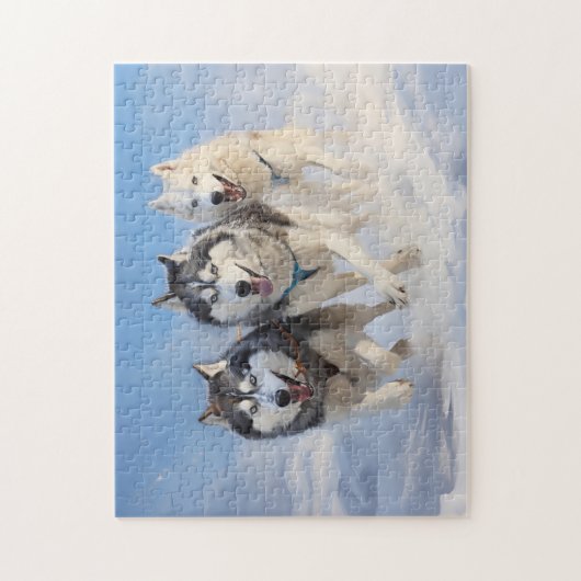 Siberischer Husky-Pack 2 Puzzle (Vertikal)