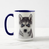 Siberischer Husky personalisierter Schlamm Tasse (Links)