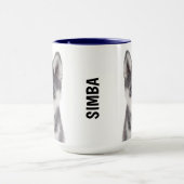 Siberischer Husky personalisierter Schlamm Tasse (Zentrum)