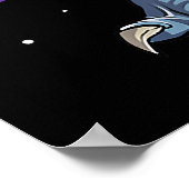 Siberischer Husky Riding Dinosaur Rex Geschenke Bo Poster (Ecke)