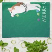 Siberischer Husky - Rot - Frohe Weihnachtsgestaltu Geschirrtuch (Gefaltet)