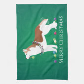 Siberischer Husky - Rot - Frohe Weihnachtsgestaltu Geschirrtuch (Vertikal)