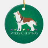 Siberischer Husky - Rot - Frohe Weihnachtsgestaltu Keramik Ornament (Vorne)