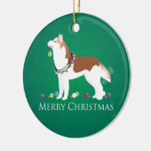Siberischer Husky - Rot - Frohe Weihnachtsgestaltu Keramik Ornament (Links)