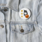 Siberischer Husky (schwarz) Boo Button (Beispiel)