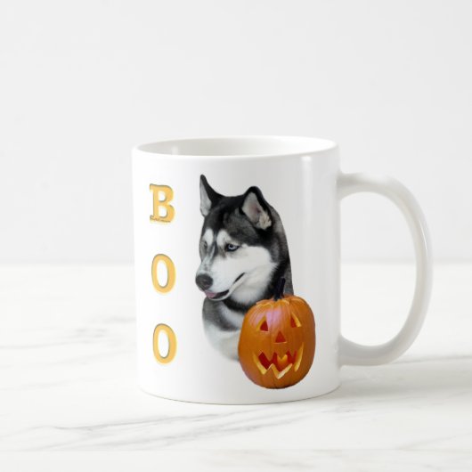 Siberischer Husky (schwarz) Boo Kaffeetasse (Rechts)