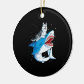 Siberischer Husky Shark Jawsome Hund Lover spendet Keramik Ornament (Links)