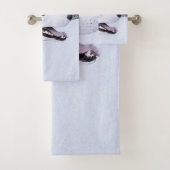 Siberischer Husky (Silber und Weiß) Malerei Hund K Badhandtuch Set (Insitu)