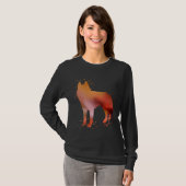 Siberischer Husky Silhouette T-Shirt (Vorne ganz)