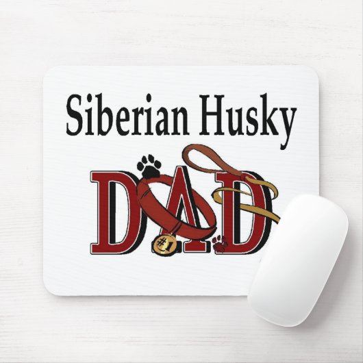 Siberischer Husky-Vater Mousepad (Mit Mouse)