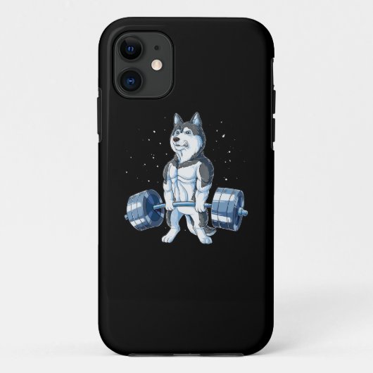 Siberischer Husky Weightlift Funny Deadlift Männer Case-Mate iPhone Hülle (Rückseite)