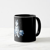 Siberischer Husky Weightlift Funny Deadlift Männer Tasse (VorderseiteRechts)