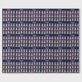 Siberischer Husky Weihnachten mit eigenem Hundenam Geschenkpapier (Flach)