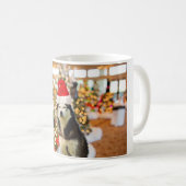 Siberischer Husky Weihnachtsbaum Hut Kaffee Tasse  (VorderseiteRechts)