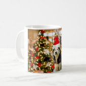 Siberischer Husky Weihnachtsbaum Hut Kaffee Tasse  (Vorderseite Links)