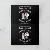 Siberischer Husky Weihnachtsbaum Lichter Xmas Feiertagskarte (Innenseite)