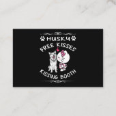 Siberischer Husky Weihnachtsbaum Lights Funny Dog Visitenkarte (Rückseite)