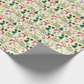 Siberischer Husky Weihnachtswrapping Geschenkpapier (Ecke)