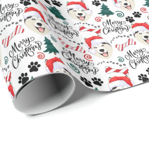Siberischer Husky Weihnachtswrapping Geschenkpapier