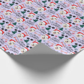 Siberischer Husky Weihnachtswrapping Geschenkpapier (Ecke)