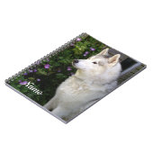 Siberischer Husky Welpenhund Notizblock (Linke Seite)