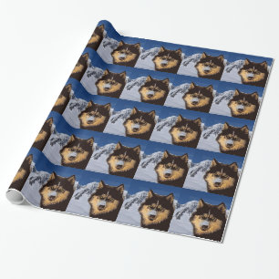 Siberischer Husky-Wrapping-Papier Geschenkpapier