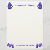 Siberischer Iris Letterhead Briefkopf (Vorderseite)