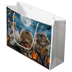 Siberischer Katze Halloween Spooky Große Geschenktüte