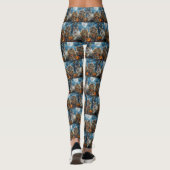 Siberischer Katze Halloween Spooky Leggings (Rückseite)