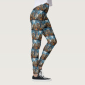 Siberischer Katze Halloween Spooky Leggings (Rechts)