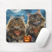 Siberischer Katze Halloween Spooky Mousepad (Mit Mouse)