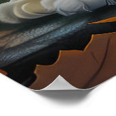 Siberischer Katze Halloween Spooky Poster (Ecke)