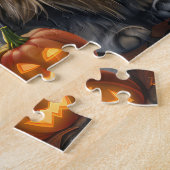 Siberischer Katze Halloween Spooky Puzzle (Seite)