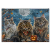 Siberischer Katze Halloween Spooky Schneidebrett (Vorderseite)