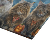 Siberischer Katze Halloween Spooky Schneidebrett (Ecke)