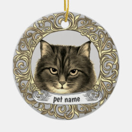 Siberischer Katzenliebende Gedächtnisdekoration Keramik Ornament