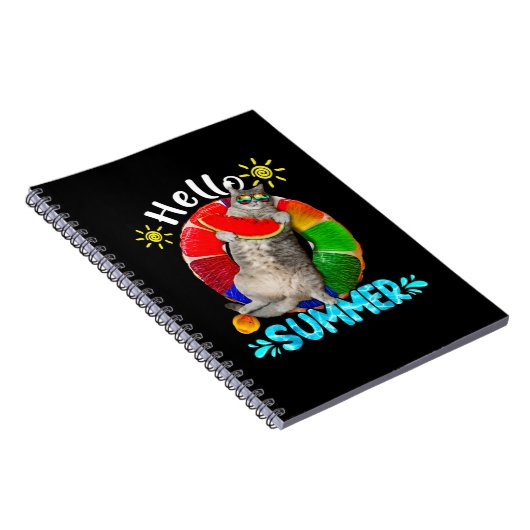 Siberischer Katzenschwimmbad Essend Wassermelone H Notizblock (Rechte Seite)