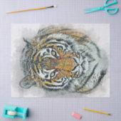 Siberischer Tiger Wasserfarbe Seidenpapier (Basteln)