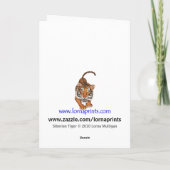 Siberischer Tiger Weihnachtskarte Feiertagskarte (Rückseite)