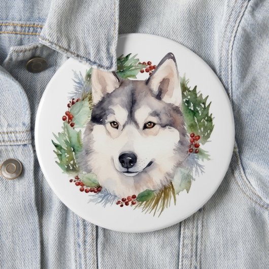 Siberischer Weihnachtsmann Weihnachtsmann Button (Beispiel)