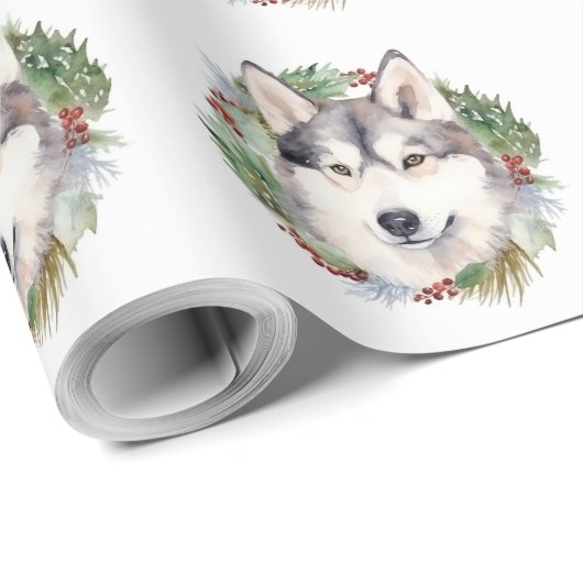 Siberischer Weihnachtsmann Weihnachtsmann Geschenkpapier (Rolleneckpunkt)
