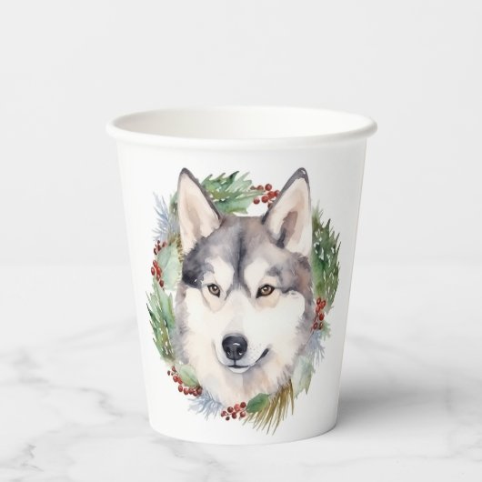 Siberischer Weihnachtsmann Weihnachtsmann Pappbecher (Rückseite)