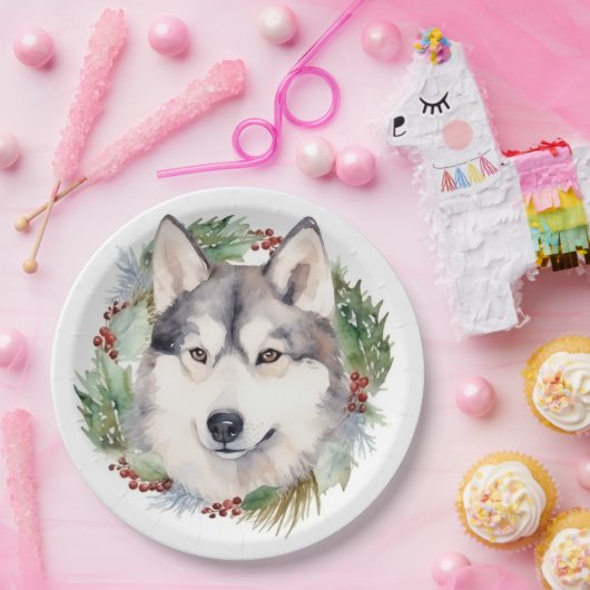 Siberischer Weihnachtsmann Weihnachtsmann Pappteller (Party)