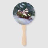 Siberischer Weihnachtsschnee Fächer (Rückseite)