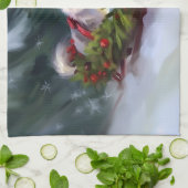 Siberischer Weihnachtsschnee Geschirrtuch (Gefaltet)