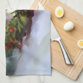 Siberischer Weihnachtsschnee Geschirrtuch (Viertel Falte)