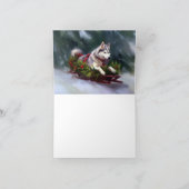 Siberischer Weihnachtsschnee Karte (Innenseite)